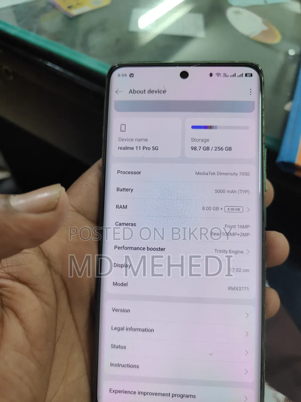 Realme 11 Pro 256 GB Blue