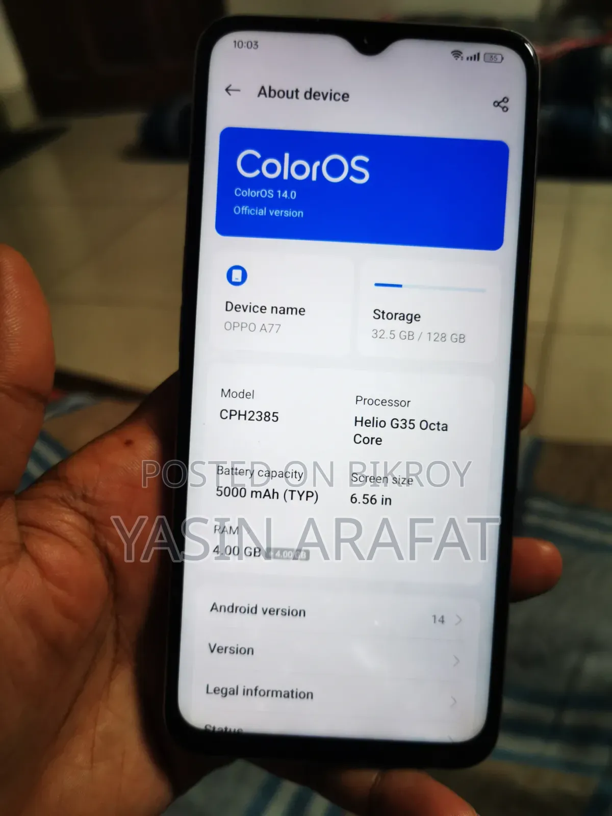 Oppo A77 128 GB Orange