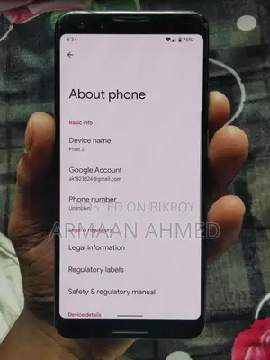 Google Pixel 3 64 GB Black