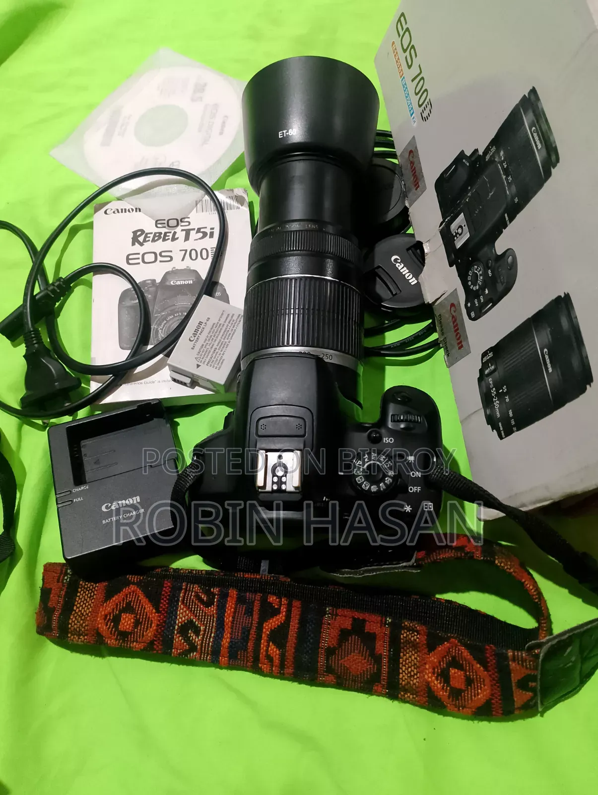 Canon 700d DSLR Camera With 55-250mm IS Zoom Lens