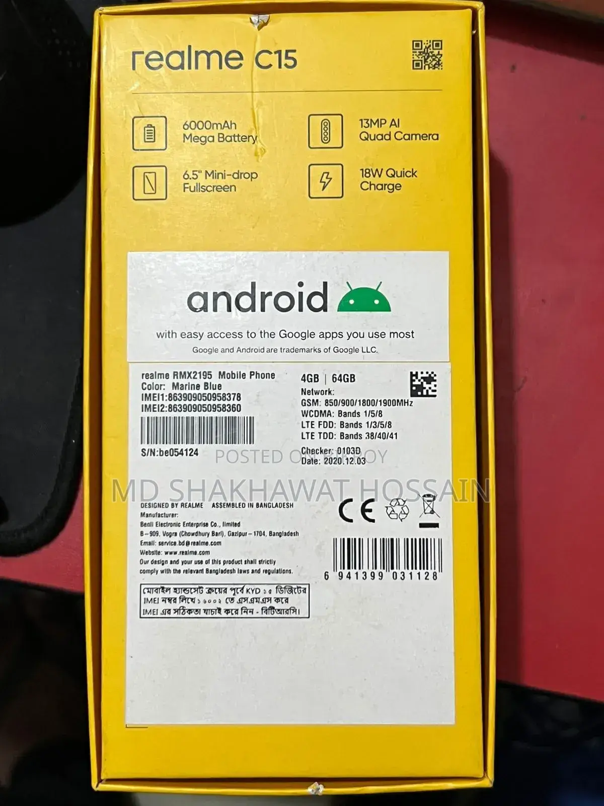 Realme C15 64 GB Blue
