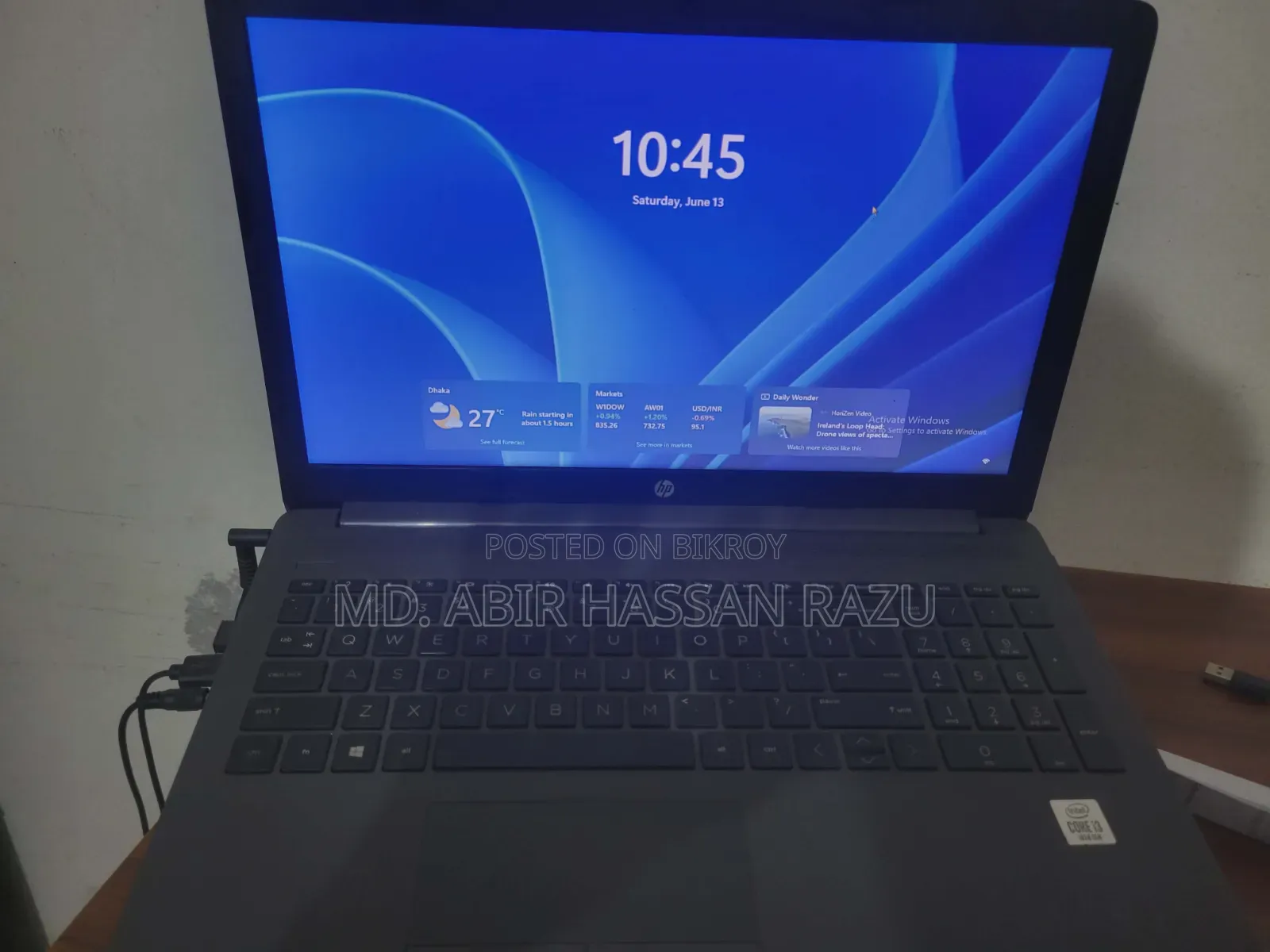 Laptop HP 240 G7 4GB Intel Core I3 SSD 256GB