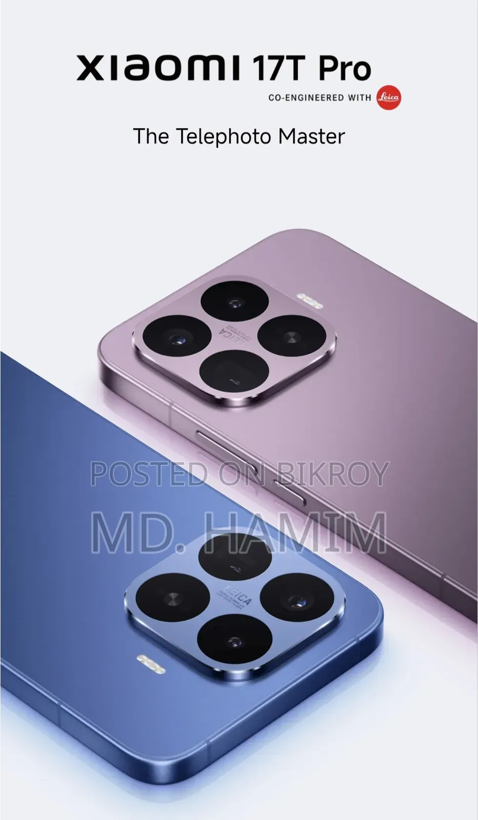 New Xiaomi 17T Pro 256 GB Blue