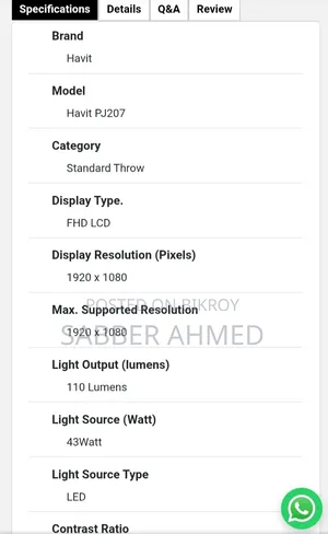 Havit Projector Pj207