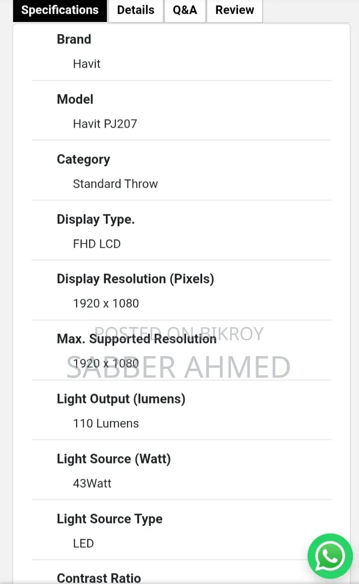 Havit Projector Pj207