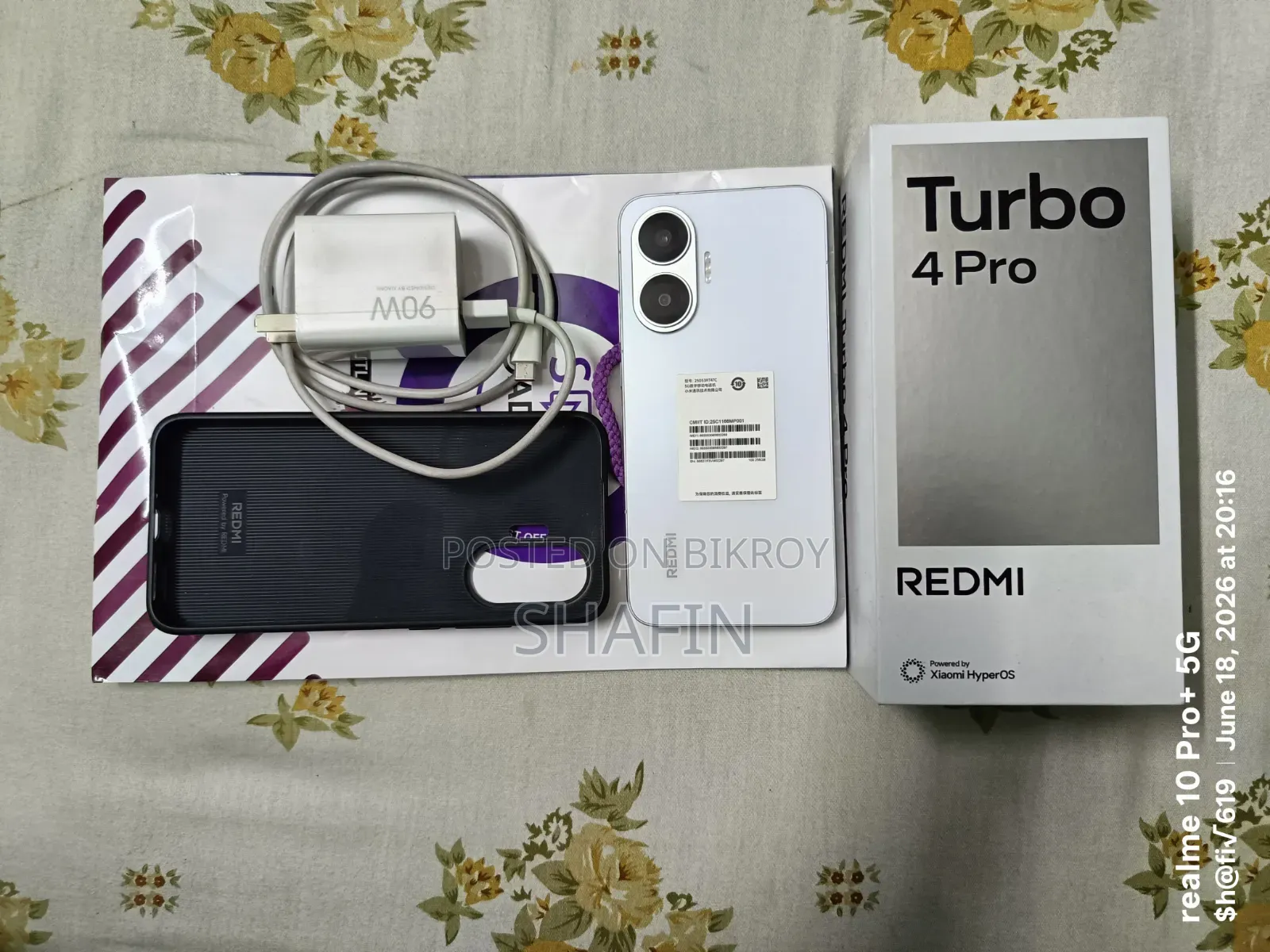 Xiaomi Redmi Turbo 4 Pro 256 GB White