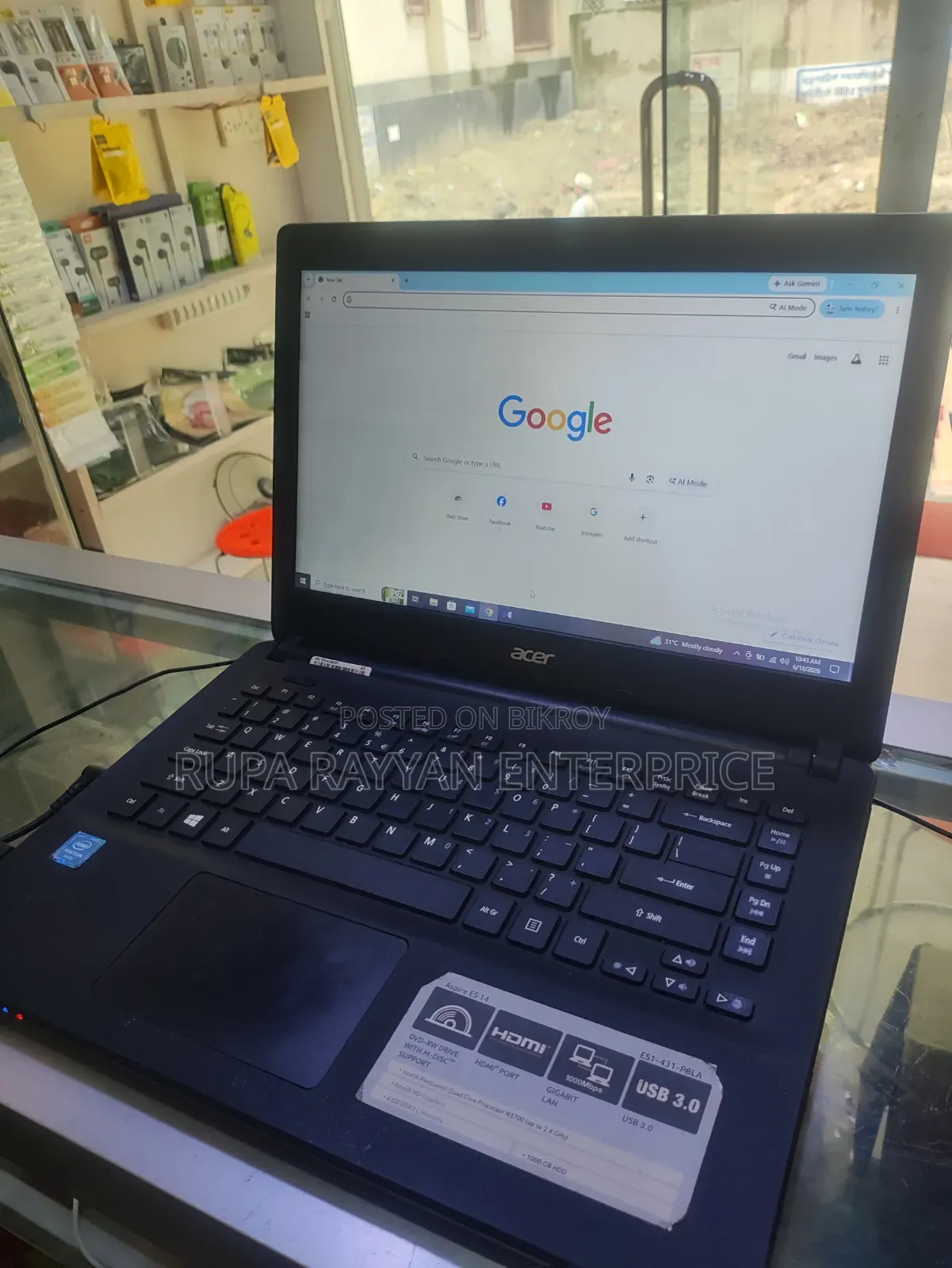 Laptop Acer Aspire 1 A114-31 4GB Intel Pentium HDD 1T