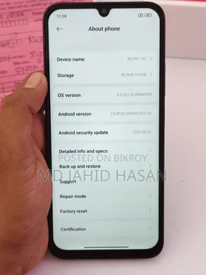 Xiaomi Redmi 15C 4G 256 GB Black