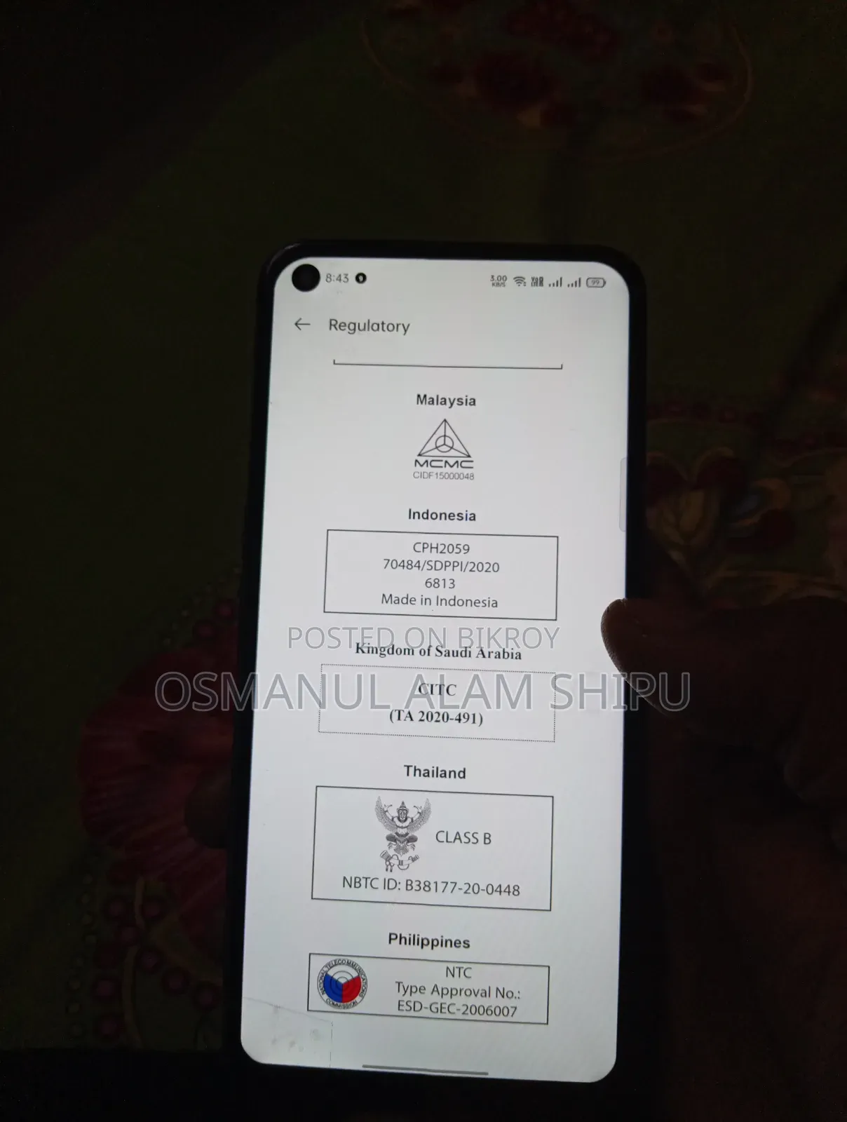 Oppo A92 128 GB Blue