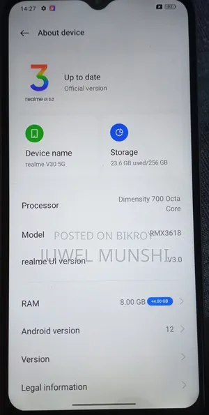 Realme V30 128 GB Rose Gold