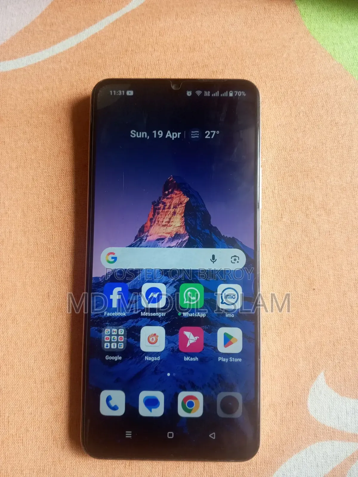 New Realme Note 70T 64 GB Rose Gold