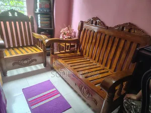 Ready-made Sky Blue 5-Seater Sofa