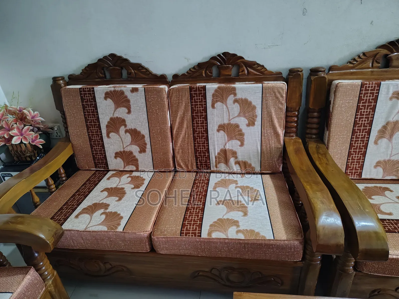 Ready-made Sky Blue 5-Seater Sofa