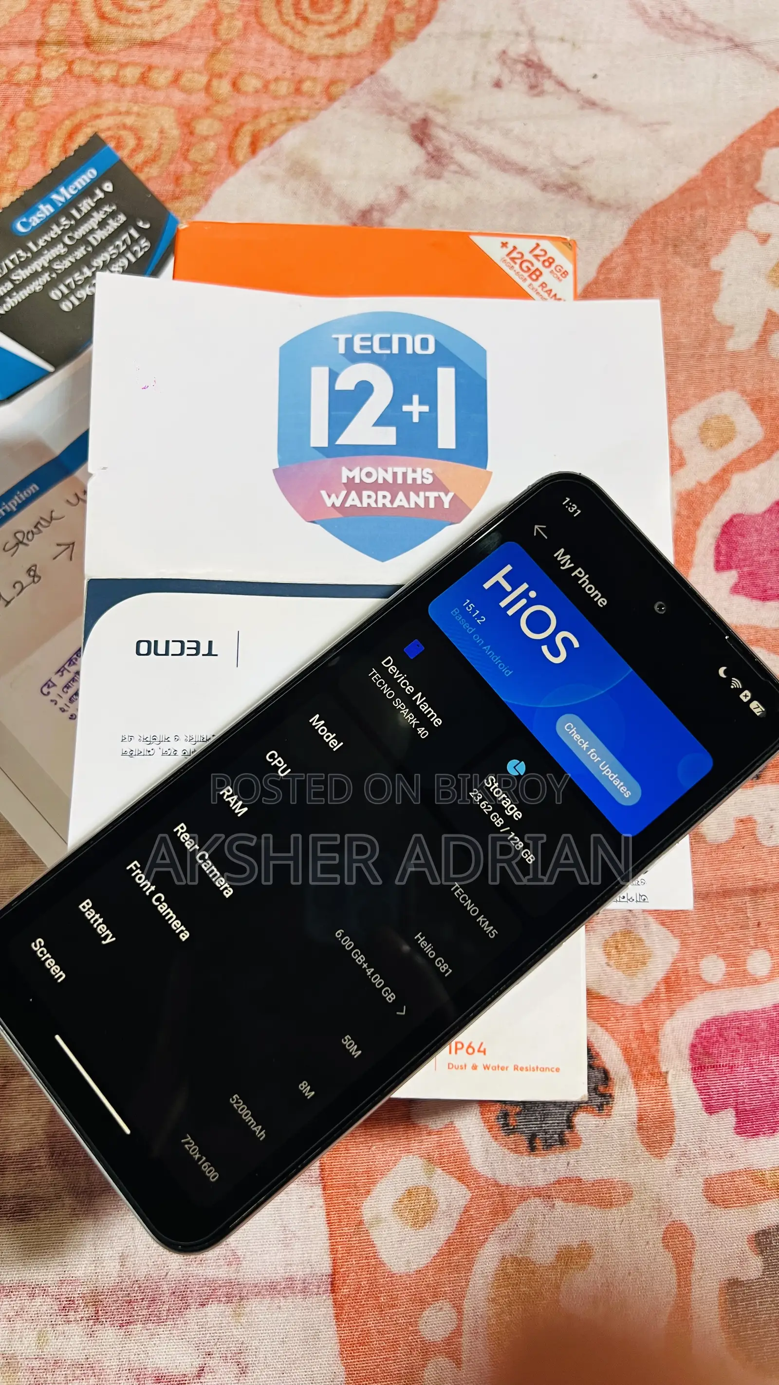 Tecno Spark 40 128 GB White