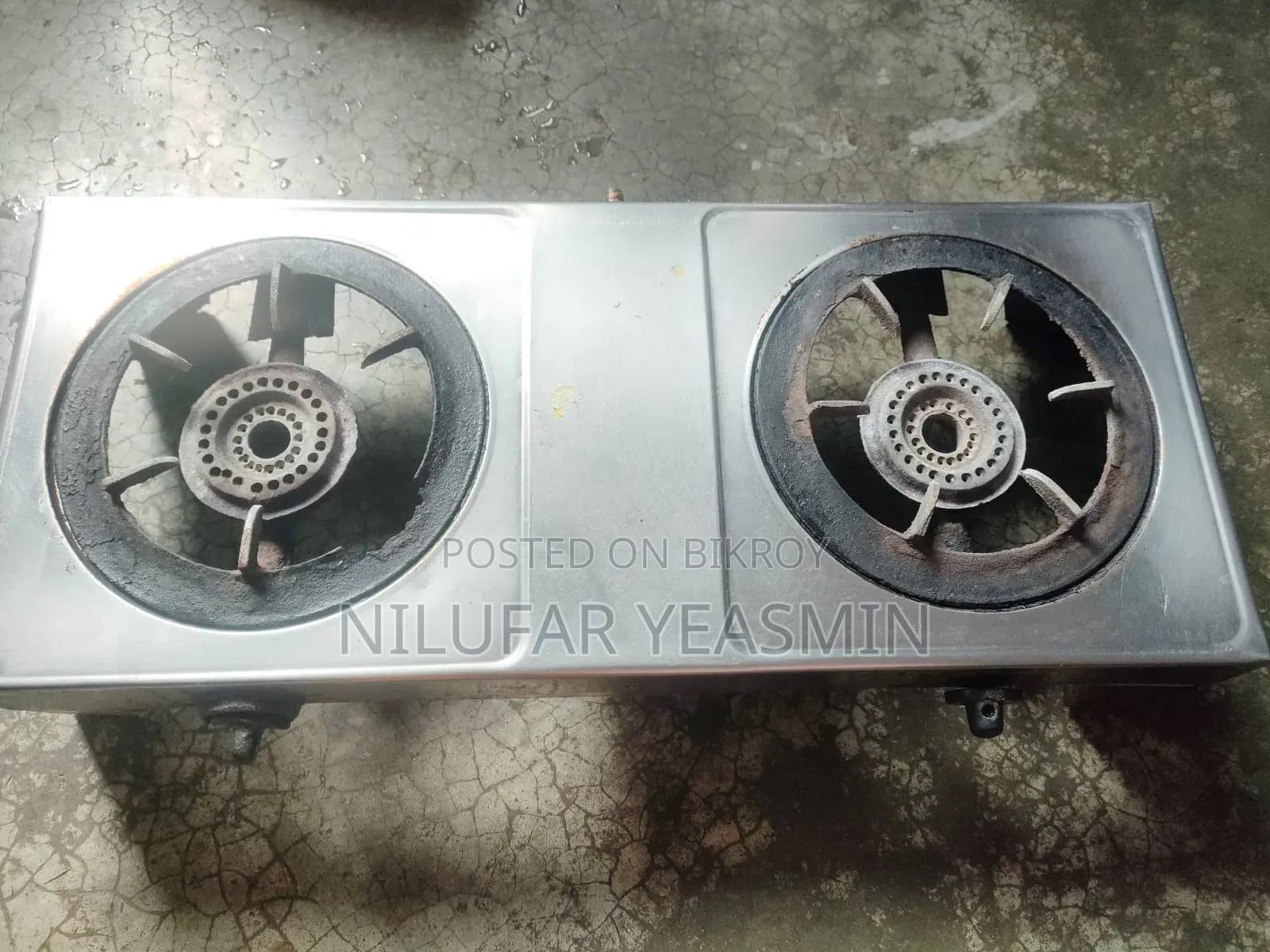 Stainless Steel Double Burner/Line Gas Stove or Titas Gas