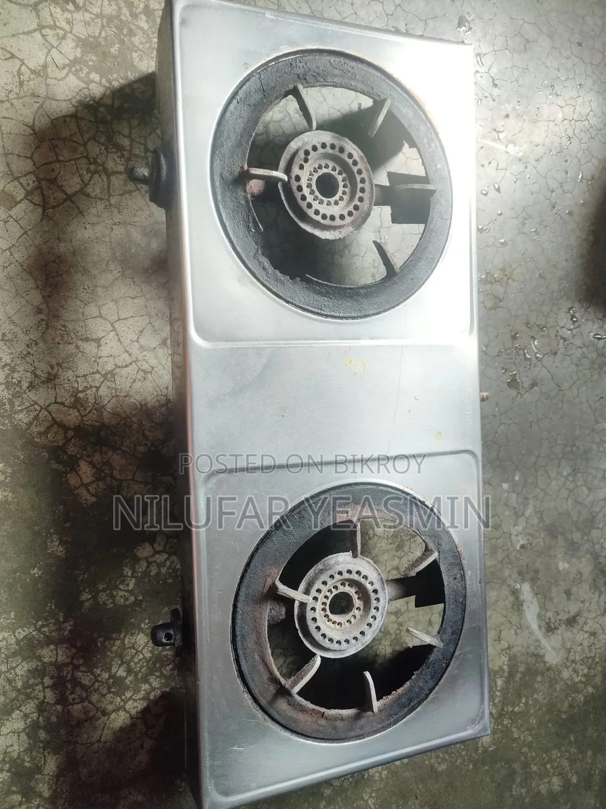 Stainless Steel Double Burner/Line Gas Stove or Titas Gas