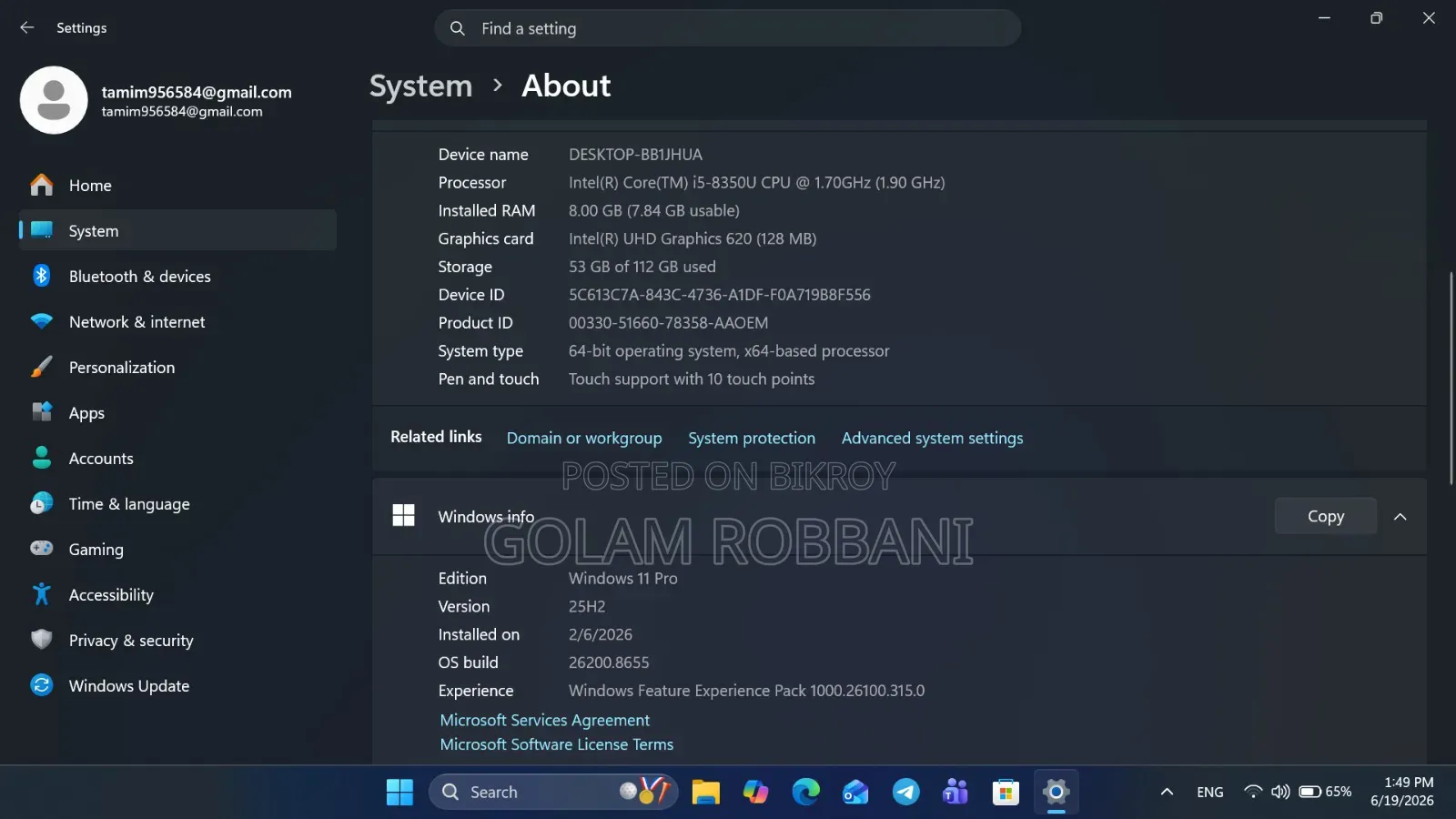 Laptop Lenovo ThinkPad T480s 8GB Intel Core I5 SSD 128GB