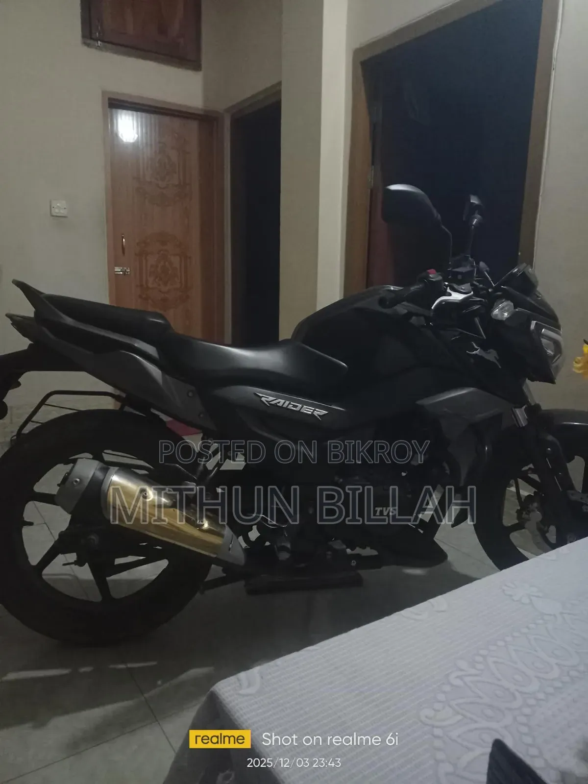 New TVS Raider 125 2024 Black