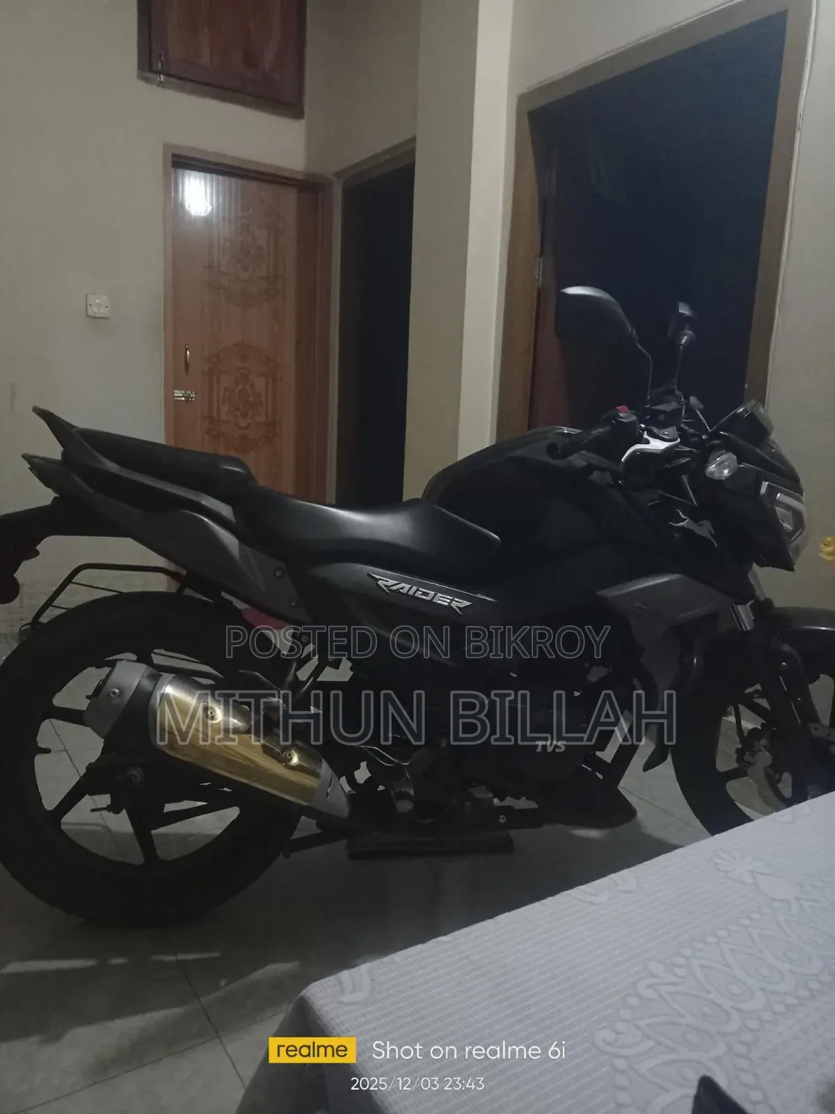 New TVS Raider 125 2024 Black