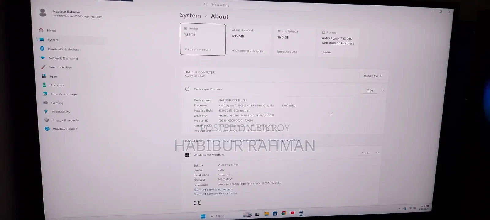 Gigabyte GA-H110MSTX-HD3-ZK 16GB AMD Ryzen 7 HDD+SSD 1T
