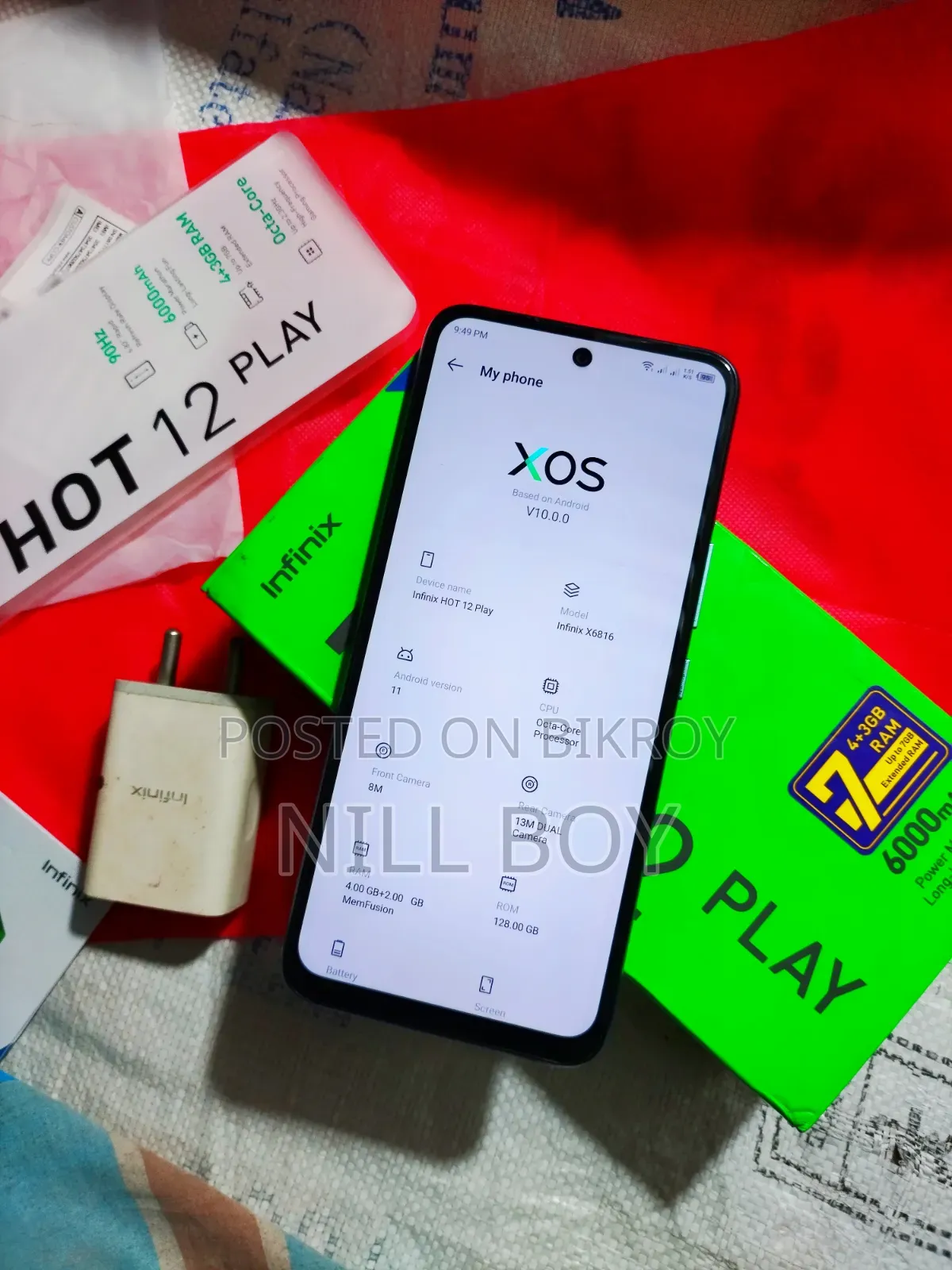 Infinix Hot 12 play 128 GB Blue