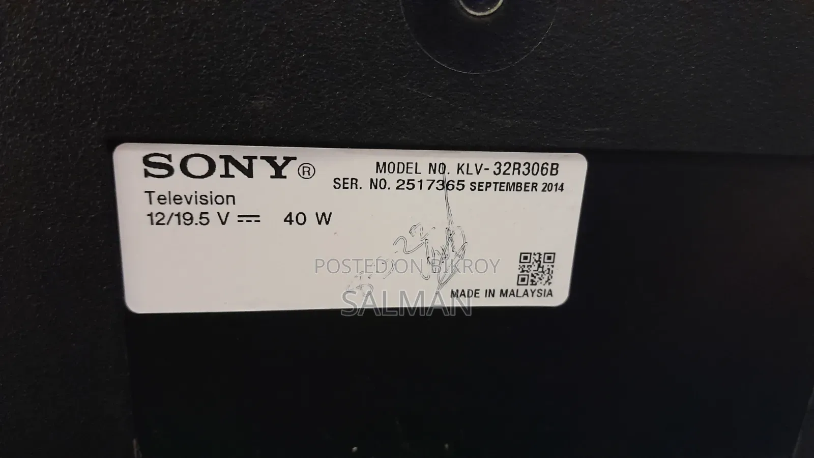 Sony Bravia 32" Inch Tv