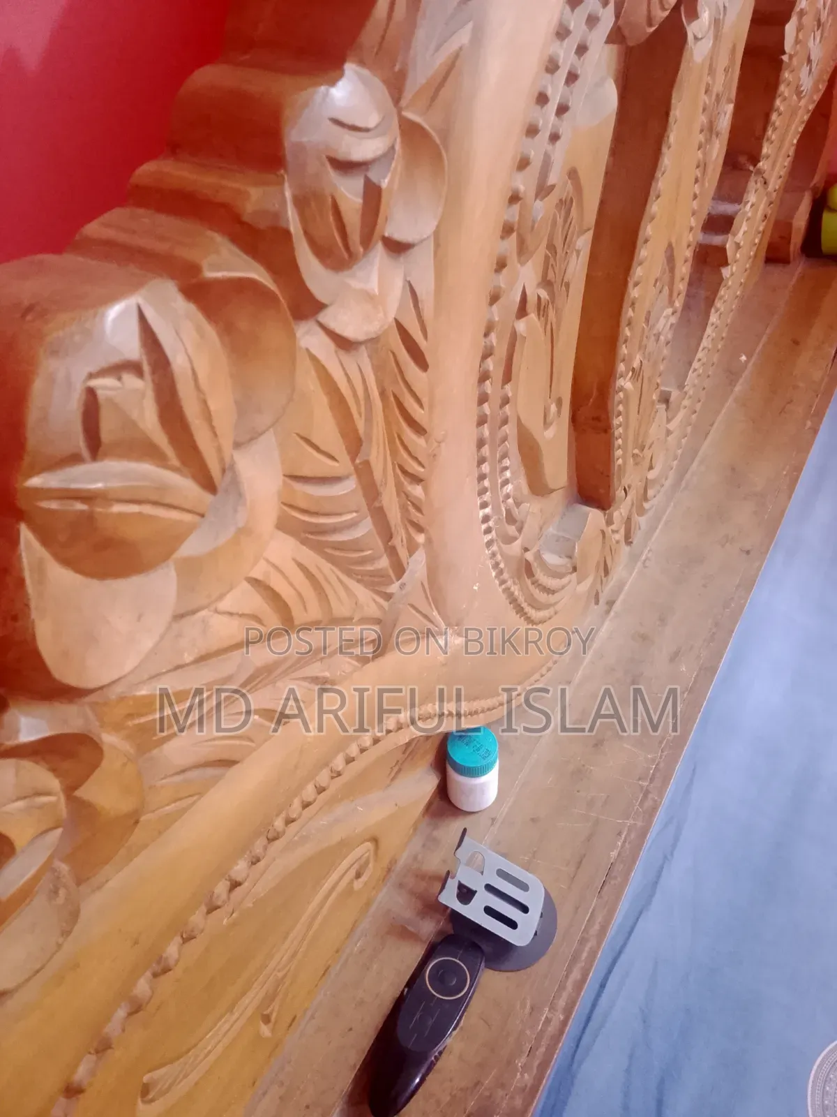 Local Teak Wood Bed 6/7 Feet for Sale