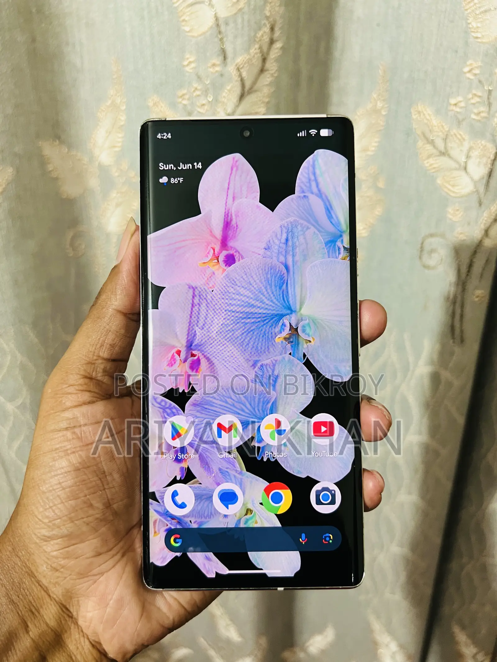 গুগল পিক্সেল ৬ প্রো ১২৮ জিবি গোল্ড
