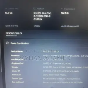 Laptop Acer 16GB Intel Core I5 SSD 128GB