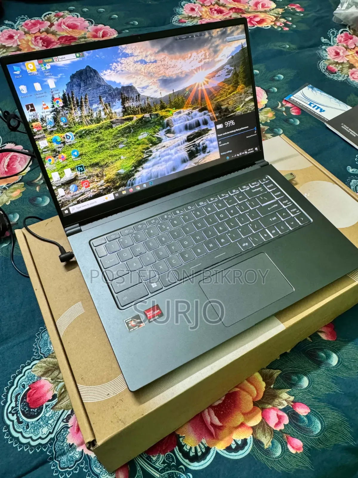 ল্যাপটপ MSI 8GB AMD Ryzen 5 SSD 256GB