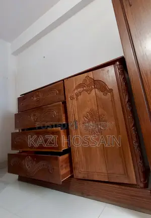 100% Pure Mahogany Wood Wardrobe | Solid Wood Almirah | Banasree