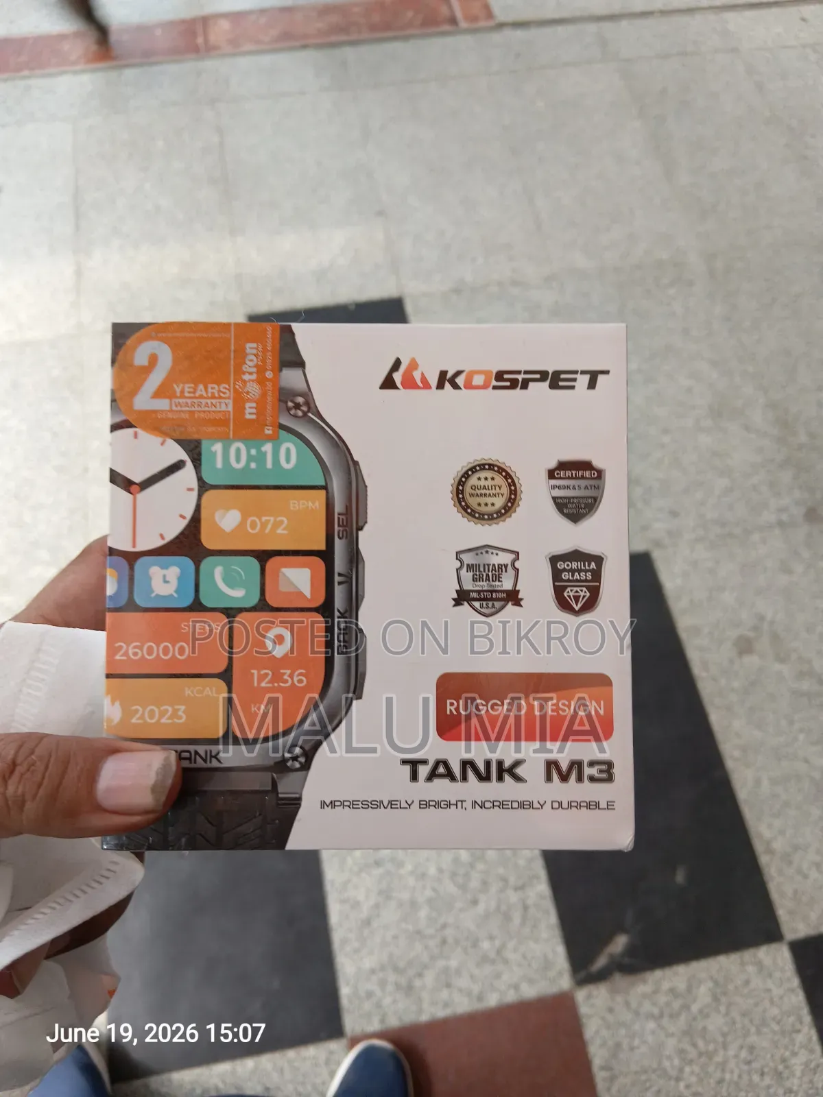 Smart Watch Kospet M3