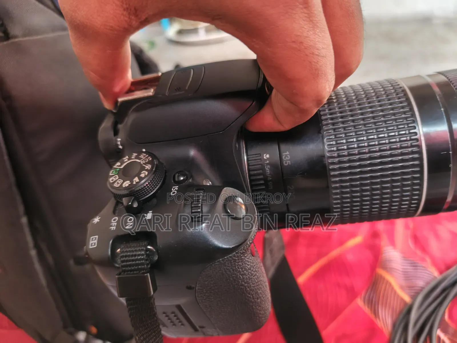 Full camera setup with Canon 700D 75-300mm Zoom Lens for sale.
