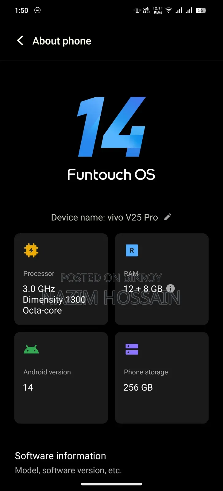 Vivo V25 Pro 256 GB Blue