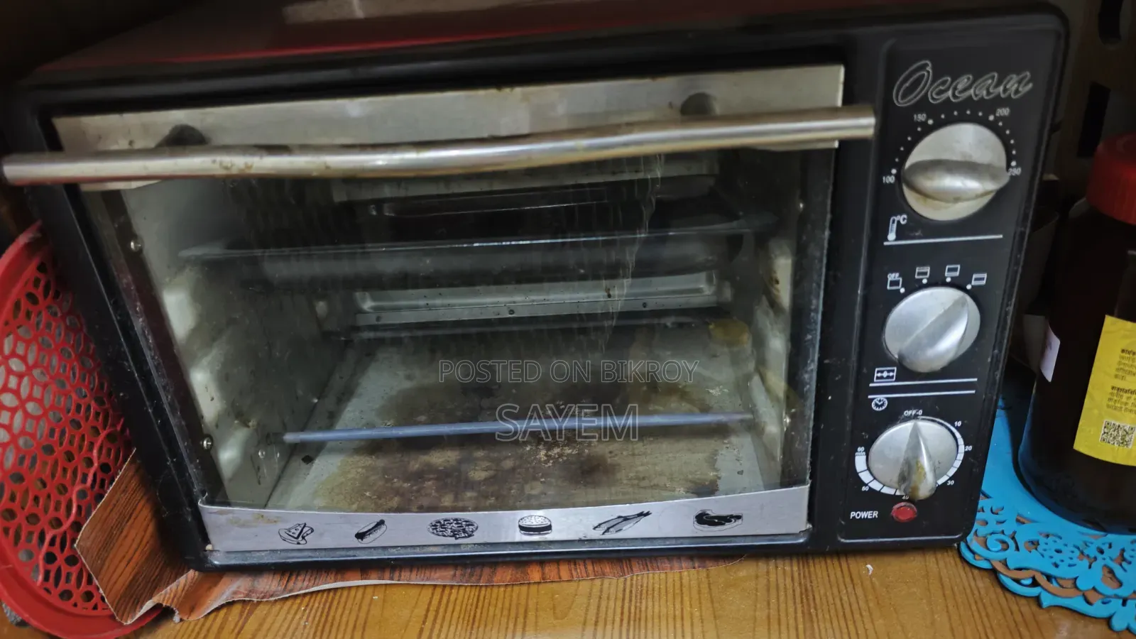 Electric Oven (Used).Model: Ocean Oeo-18s Capacity: 18lfull