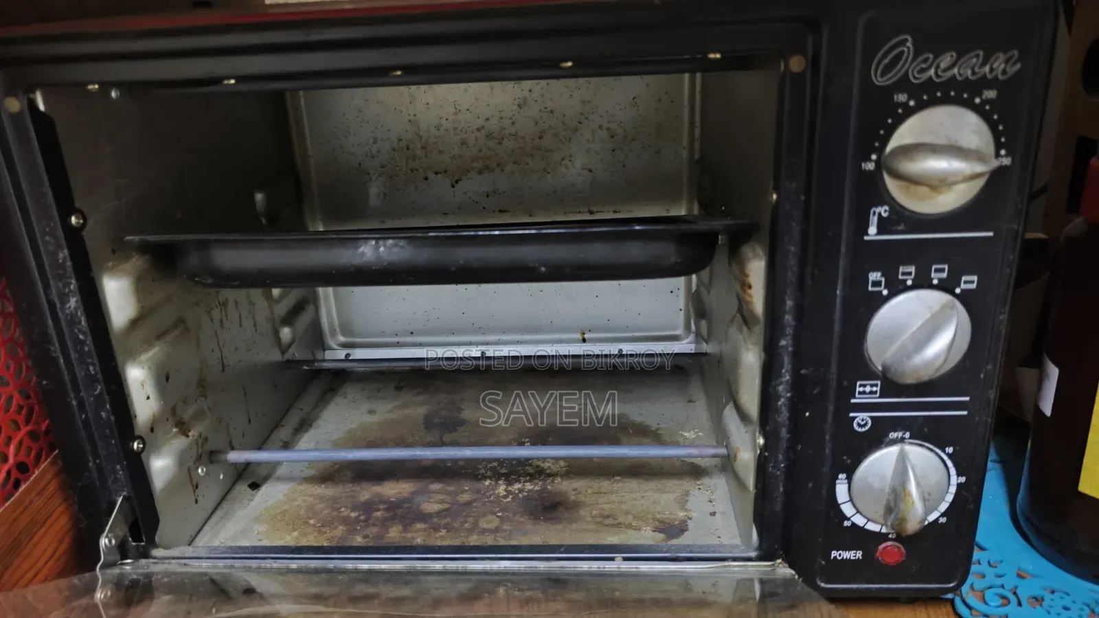 Electric Oven (Used).Model: Ocean Oeo-18s Capacity: 18lfull