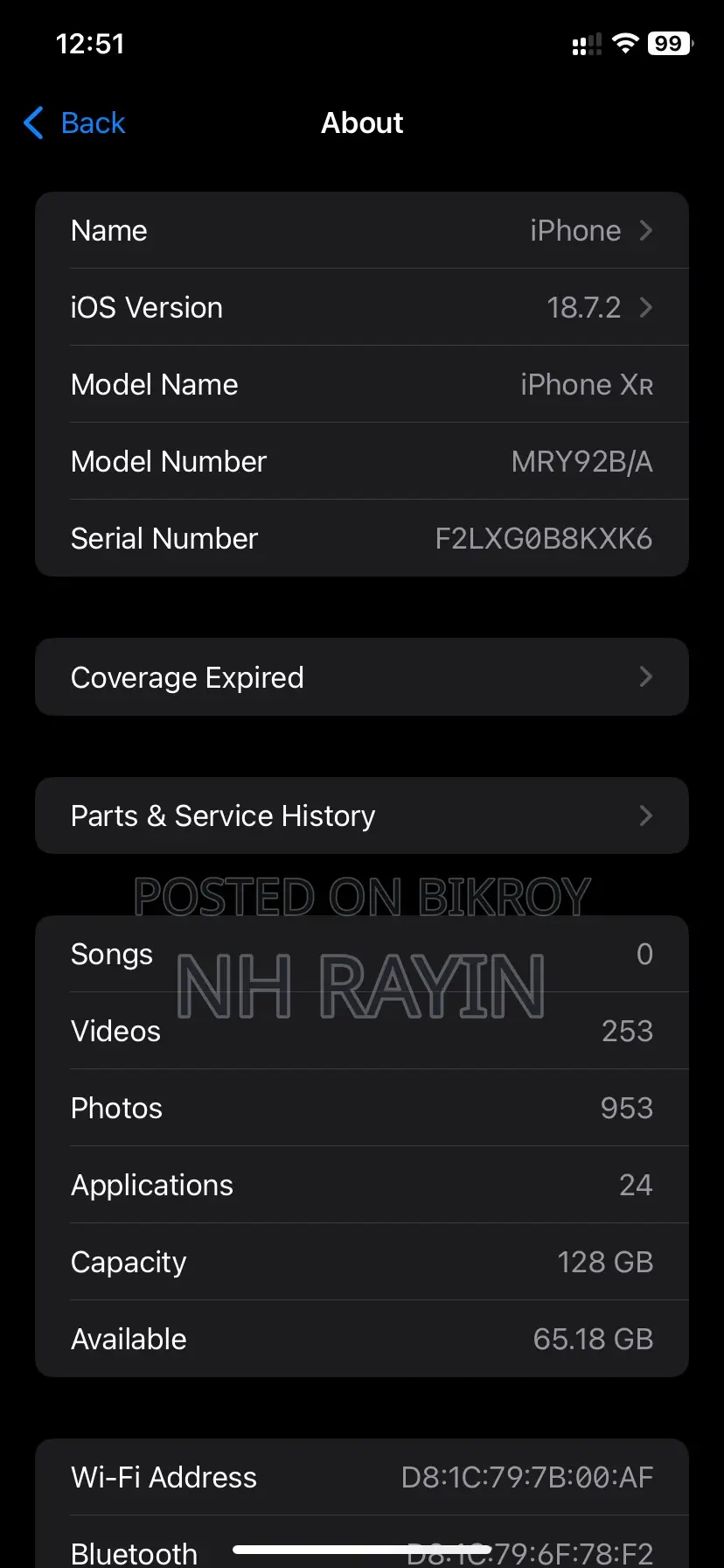 Apple iPhone XR 128 GB Black