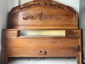 Solid Mahogany Wood Bed – Urgent Sale