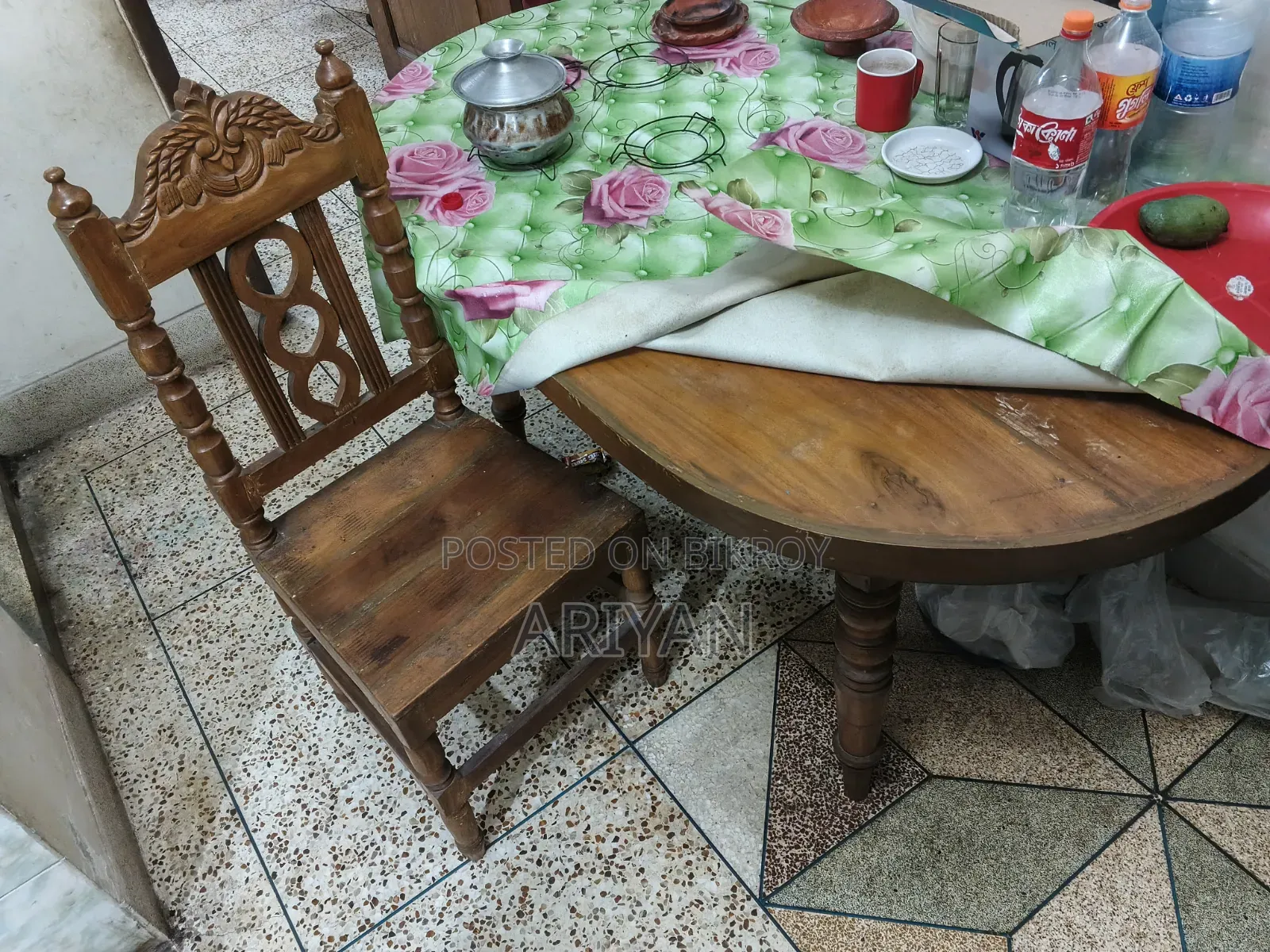 Teak Wood Chair and Dining Table