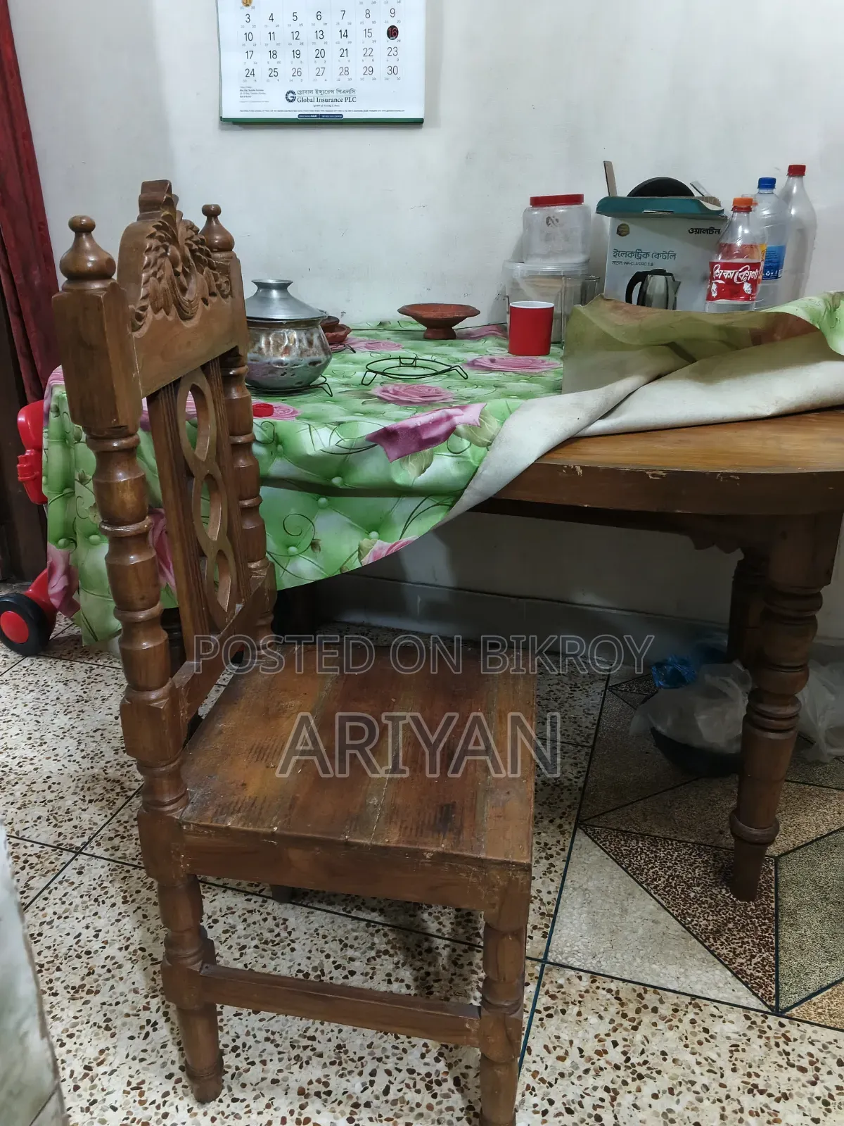 Teak Wood Chair and Dining Table