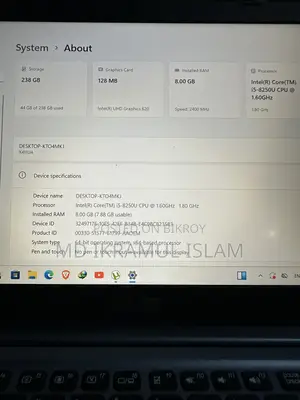 Laptop Asus 8GB Intel Core I5 SSD 250GB