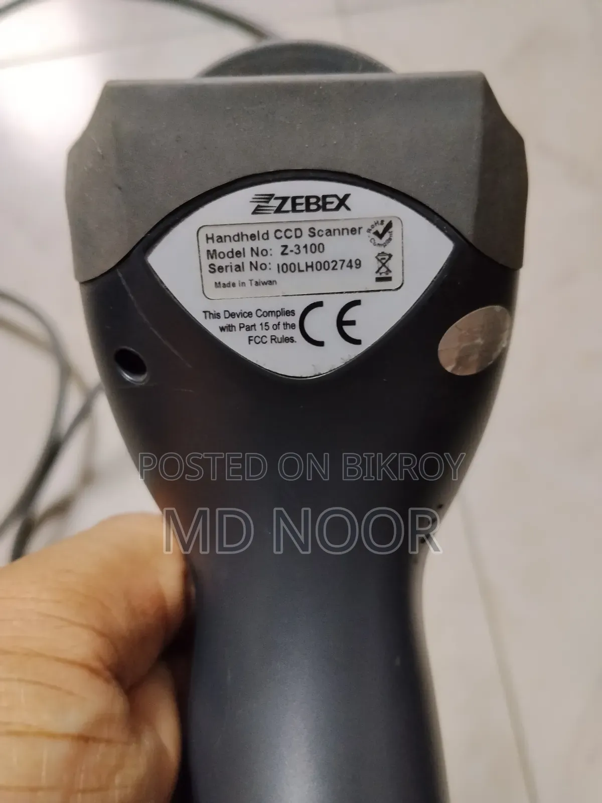 Barcode Scanner Zebex Z-3100u High-speed Laser Handheld