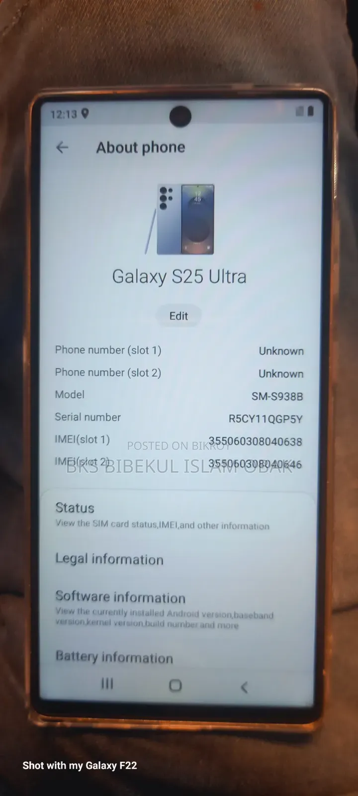New Samsung Galaxy S25 512 GB Green