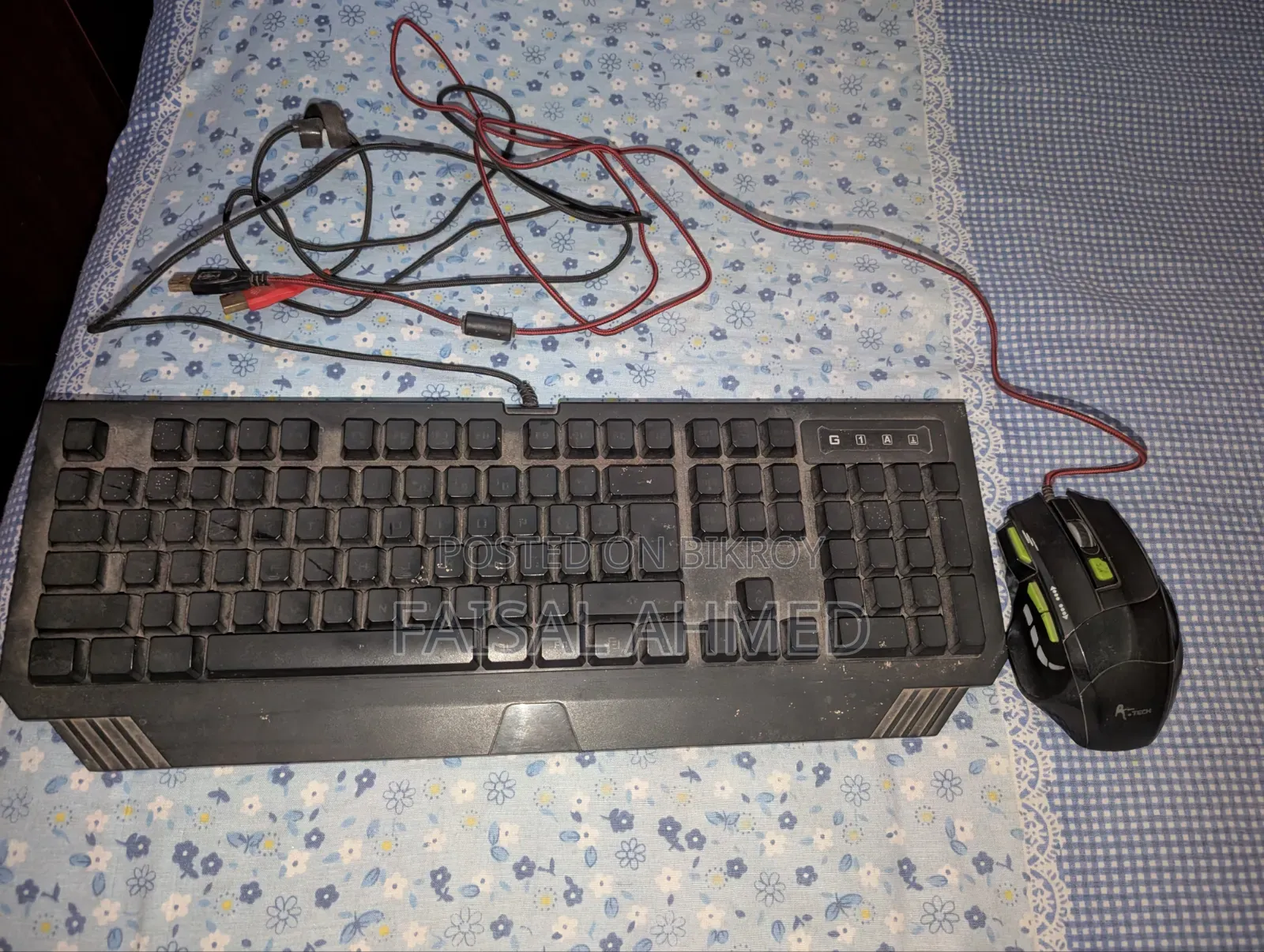A4 Tech Bloody B125 Keyboard A4 Tech Op168g Mouse Used