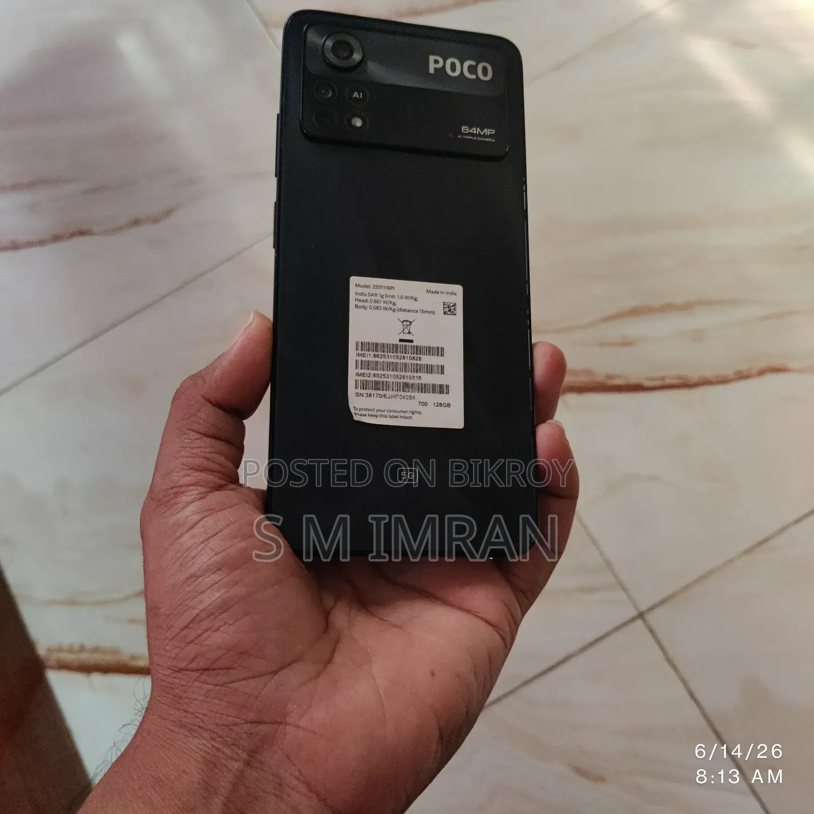 Xiaomi Poco X4 Pro 5G 128 GB Black