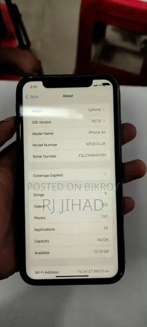 Apple iPhone XR 64 GB Black