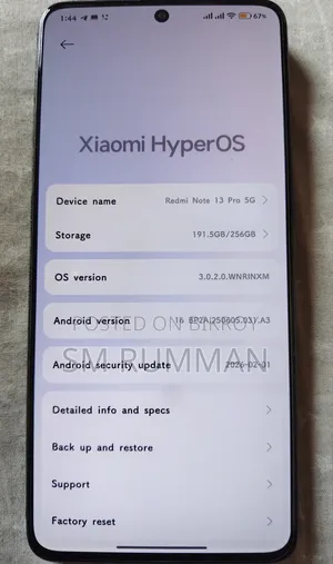 Xiaomi Redmi Note 13 Pro 5G 256 GB Black