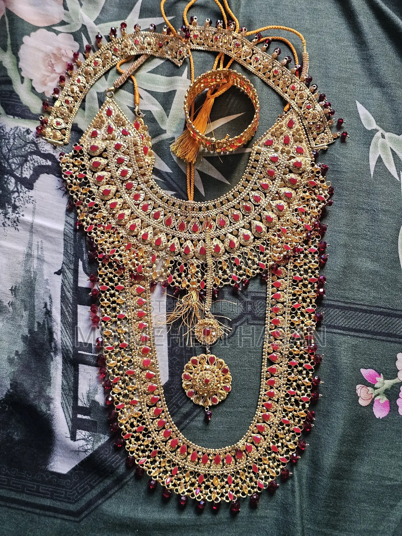 Wedding Jewelry Set for Bride - Gold Plated Sitahar