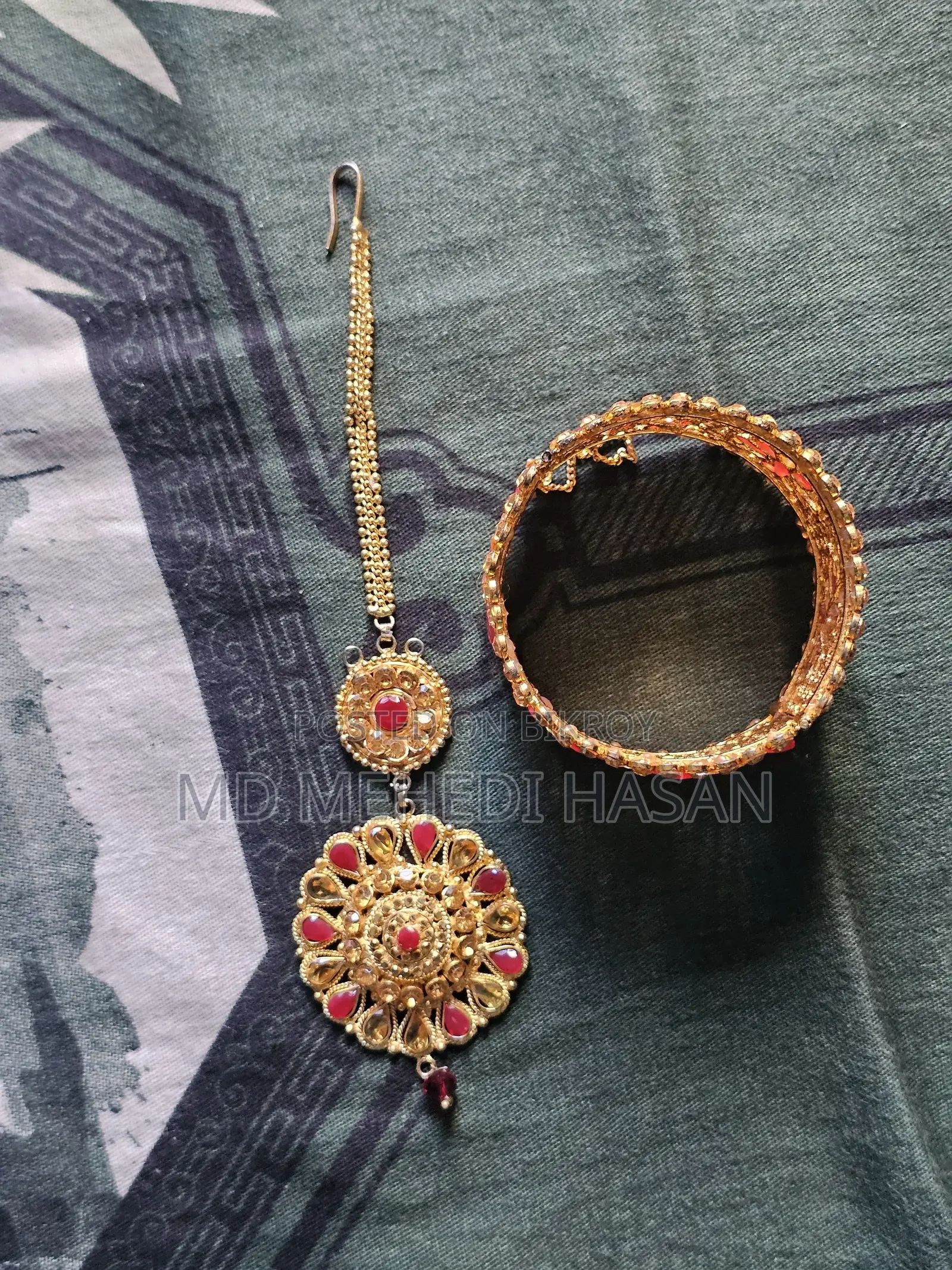 Wedding Jewelry Set for Bride - Gold Plated Sitahar