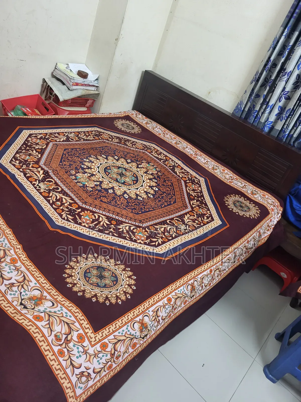 Malaysian Wood Bed with Mattress
